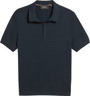 BOSS Camel L-Nadalione Silk & Cotton Polo