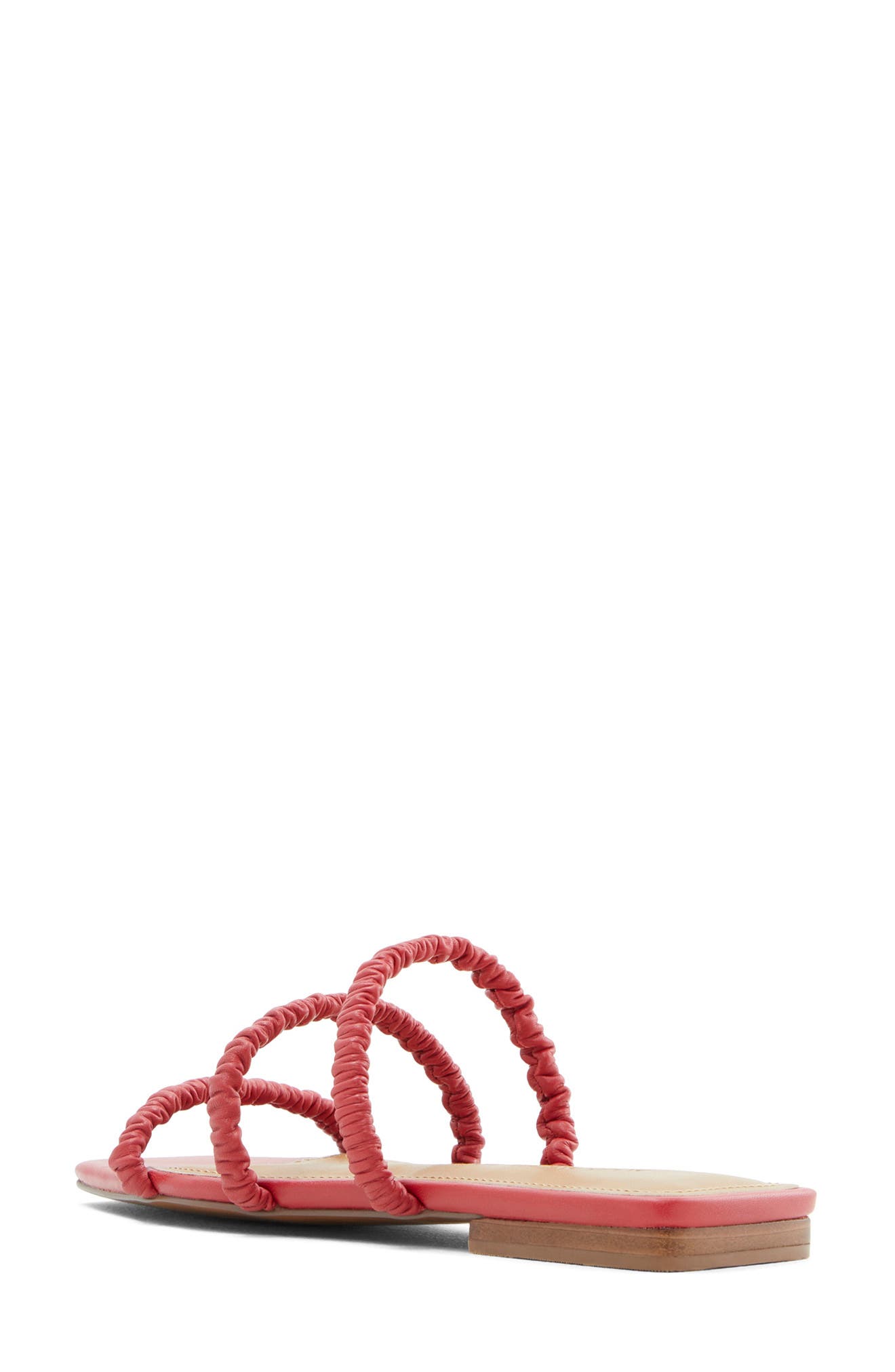 Slide Sandal, Alternate, color, RED NAPPA LEATHER