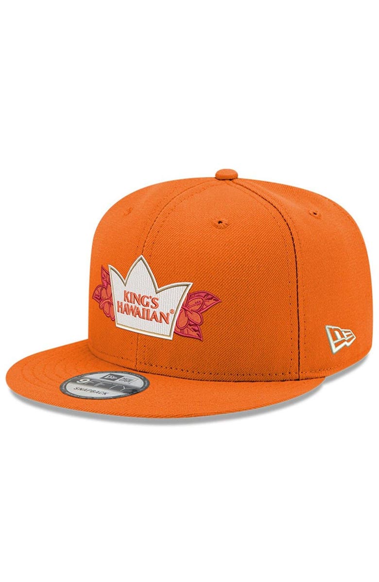 New Era Men's New Era Orange Brad Keselowski King's Hawaiian 9FIFTY Sponsor Snapback Hat, Alternate, color,