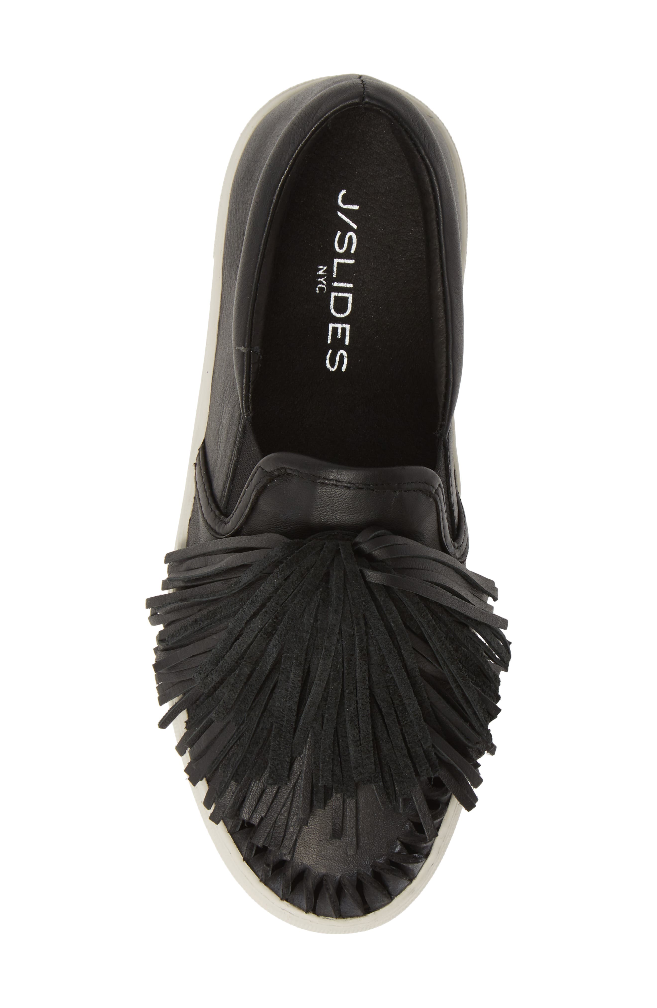 JSlides Aria Fringe Slip-On Platform Sneaker, Alternate, color, 