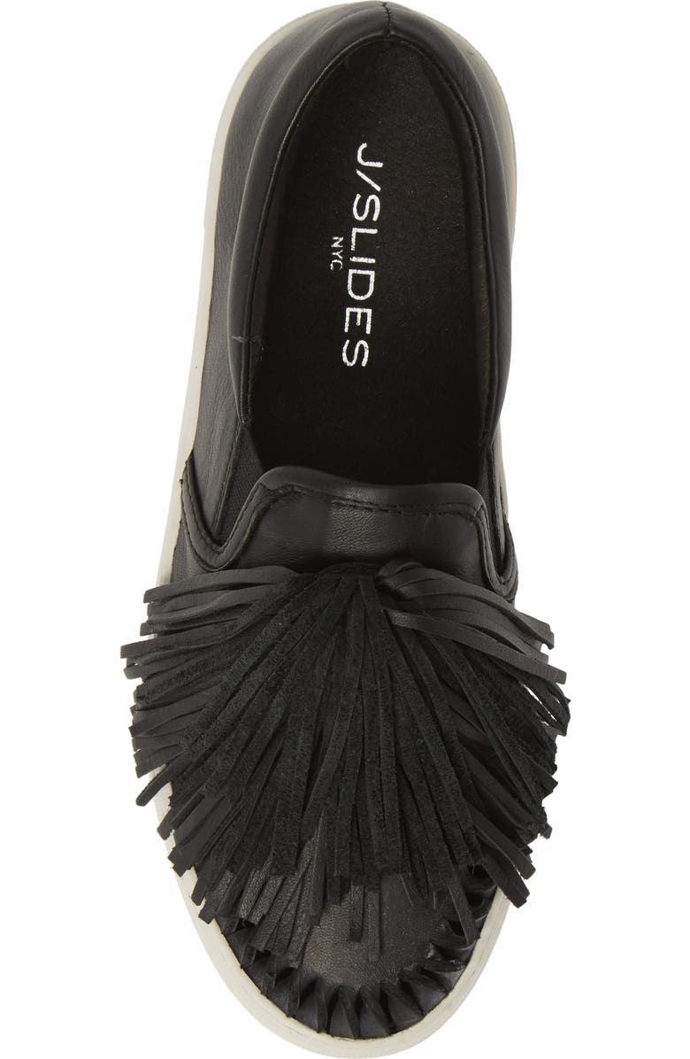 JSlides Aria Fringe Slip-On Platform Sneaker, Alternate, color,