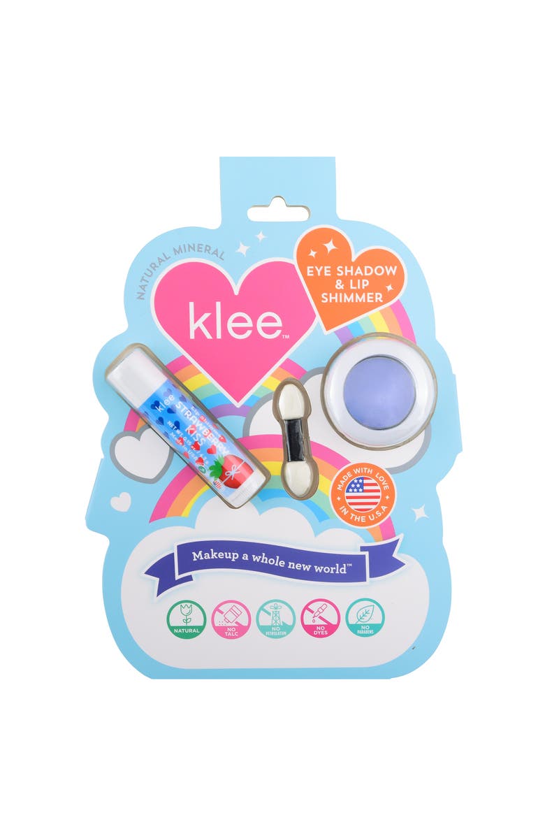 Klee Naturals Periwinkle Kiss - Kids' Eye Shadow and Lip Shimmer Set, Alternate, color, Blue