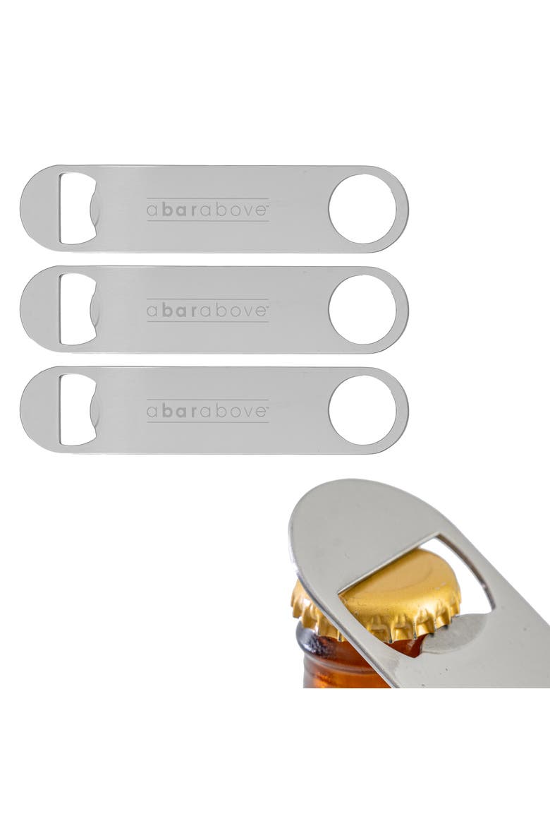 Stainless Steel Bar Blade Bottle Opener, 3 Pack, Main, color, Stainless Steel