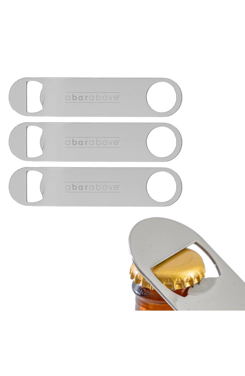 A Bar Above Stainless Steel Bar Blade Bottle Opener, 3 Pack, Main, color, Stainless Steel