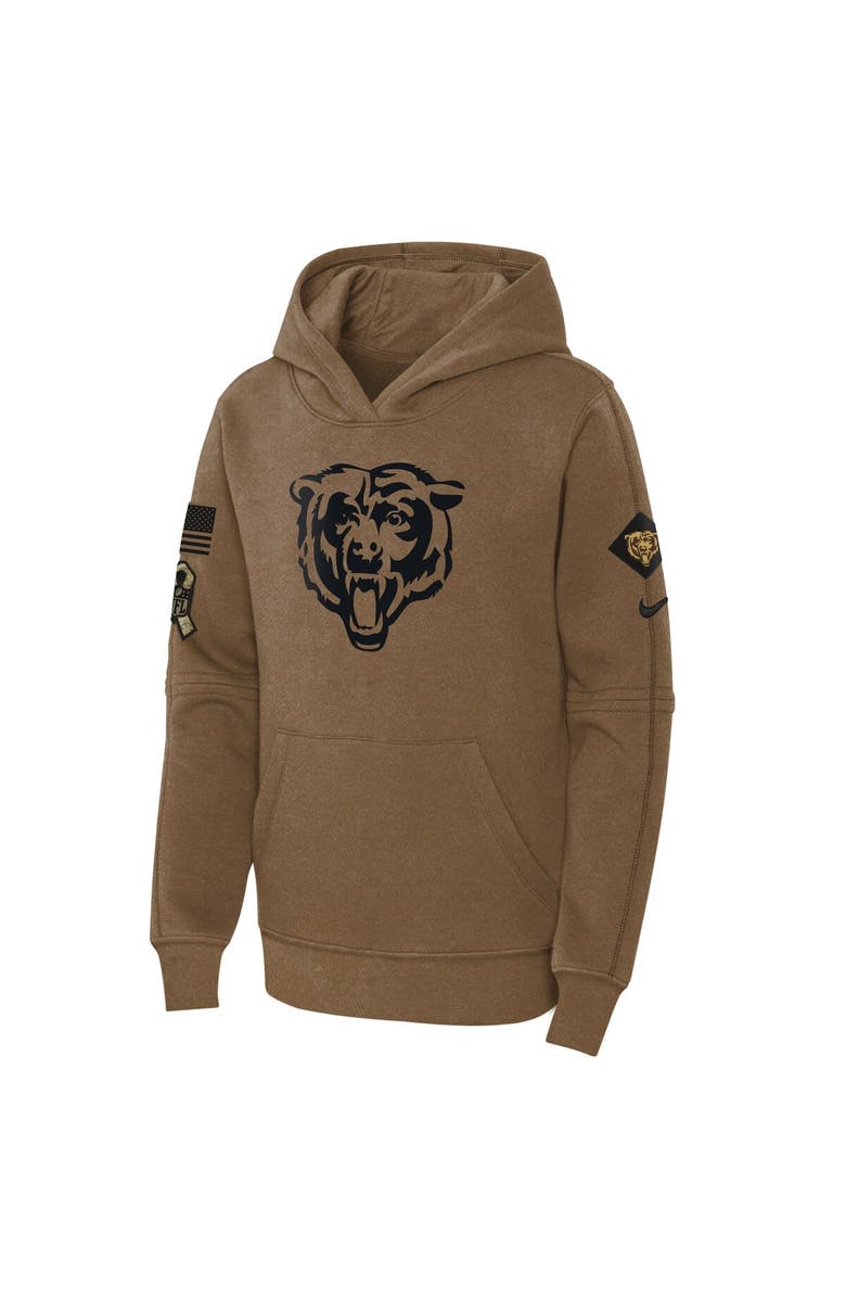 Nike Youth Nike  Brown Chicago Bears 2023 Salute to Service Club Fleece Pullover Hoodie, Alternate, color, 