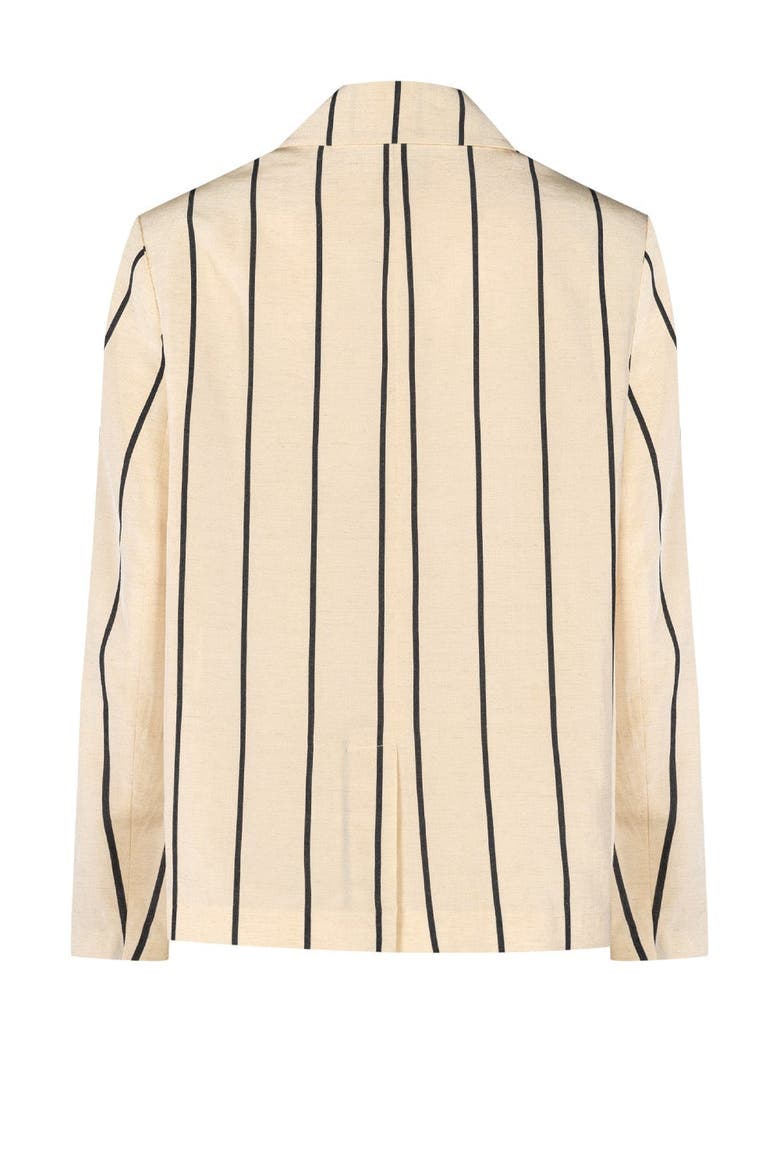 Silk & Linen Blend Free Heaven Kutnia Striped  Blazer, Alternate, color, grey
