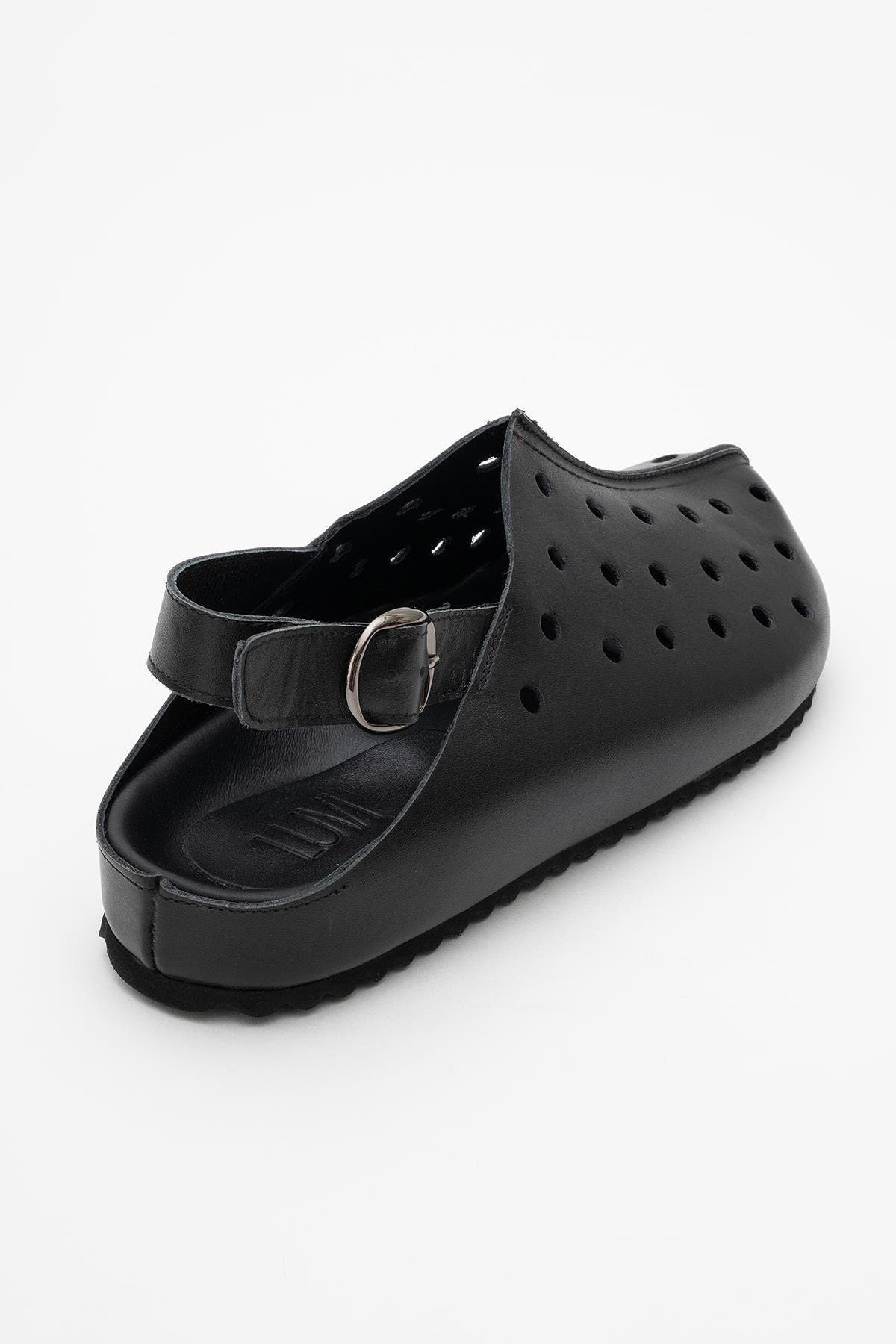 Forever & Always Shoes Justa Leather Clogs, Alternate, color, Black Leather