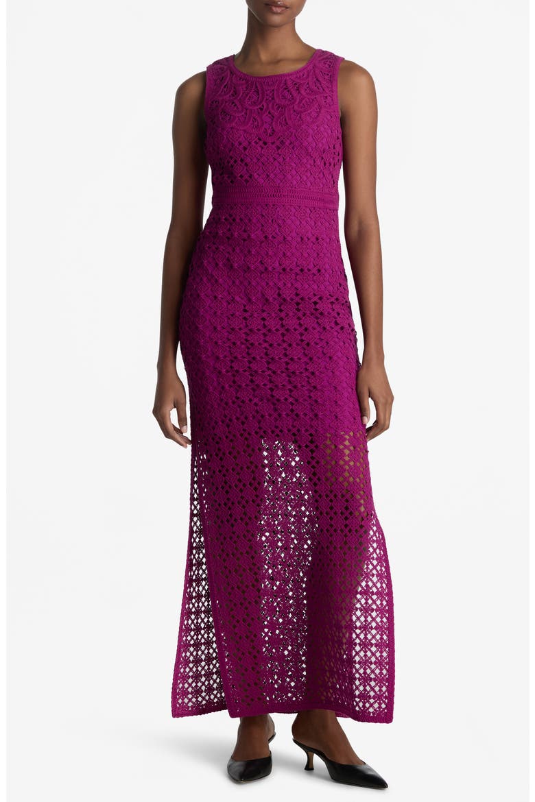 Cornely Engineered Lace Gown, Main, color, AZALEA