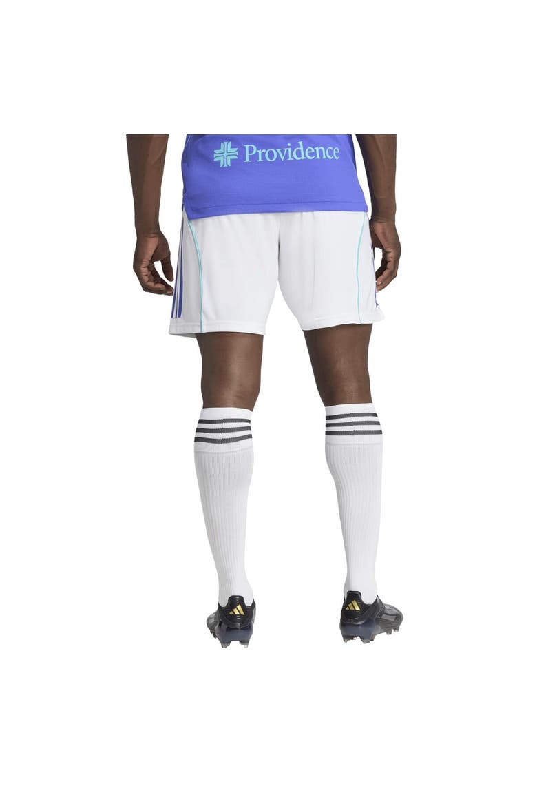 Men's adidas White Seattle Sounders FC 2025 Archive Collection Authentic Shorts, Alternate, color, White
