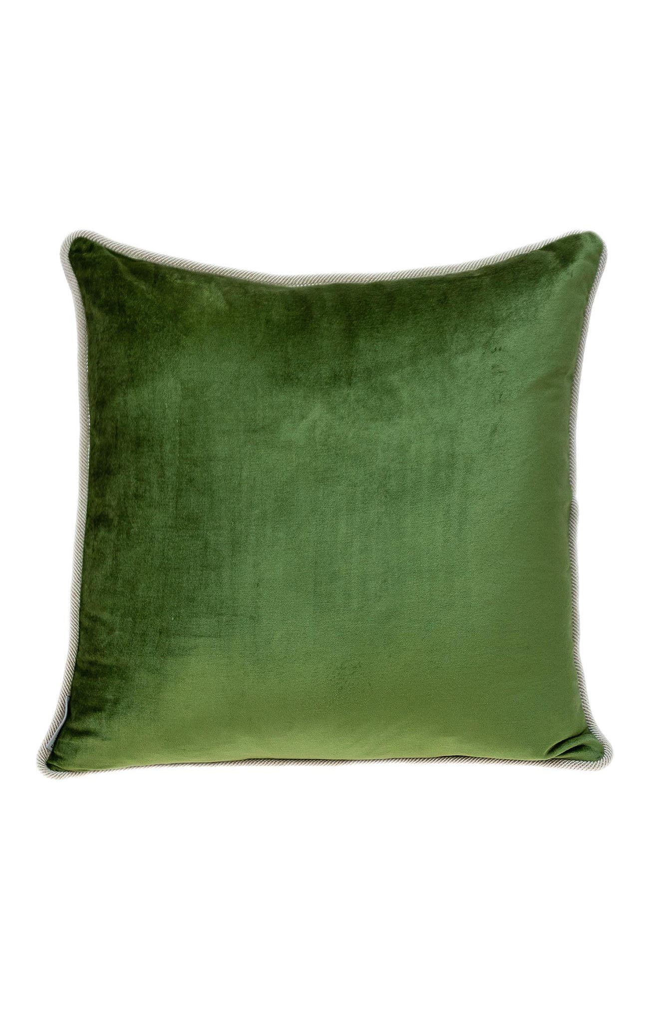 PARKLAND COLLECTION Maia Transitional Olive Throw Pillow