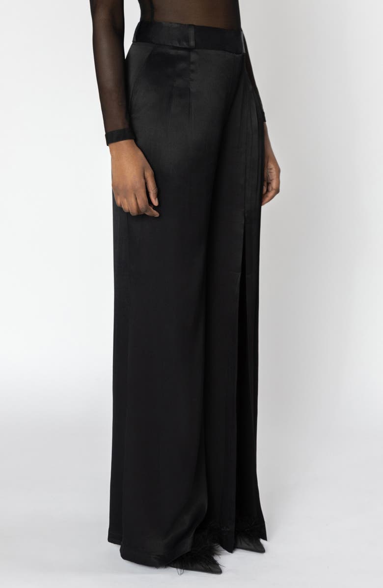 ISRAELLA KOBLA Verona Slit Hem Wide Leg, Alternate, color, Black