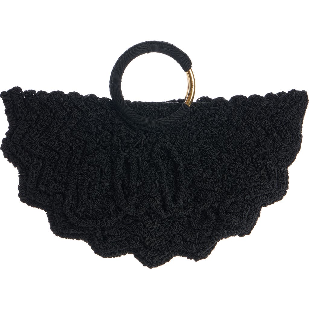 Chloé Womens Bracelet Paravent Small Crochet Shoulder Bag Black In Black
