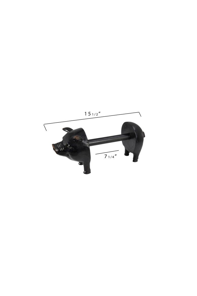 Pig Paper Towel Holder, Alternate, color, Black