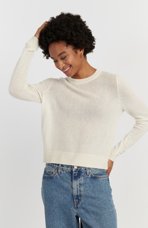 Cloud Cashmere Cropped Sweater
