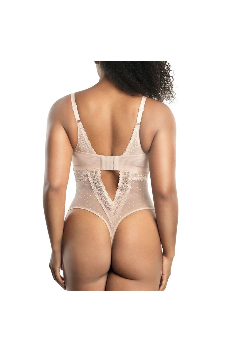 Parfait Mia Dot Wire-Free Bodysuit, Alternate, color, Cameo Rose