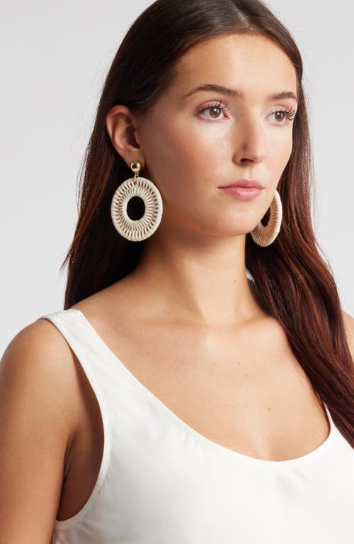 Nordstrom Cord Wrapped Statement Drop Earrings In Gold