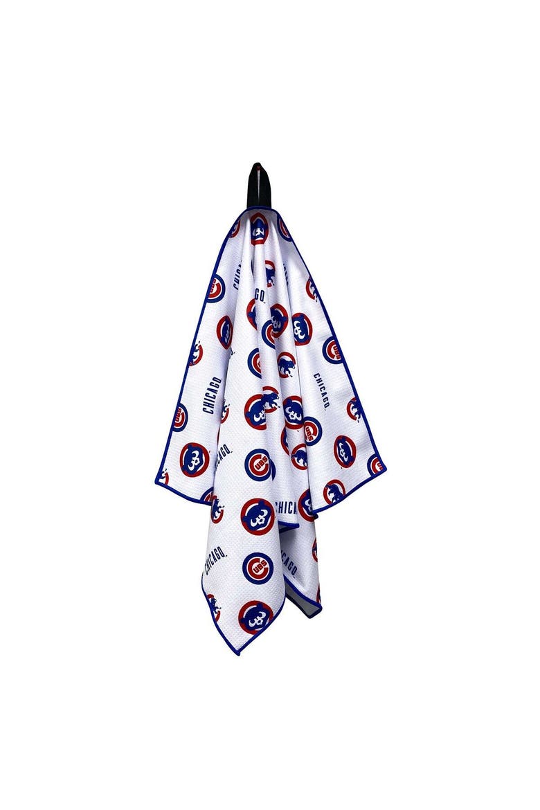 Chicago Cubs Aqua-Lock Caddy Golf Towel, Alternate, color, White