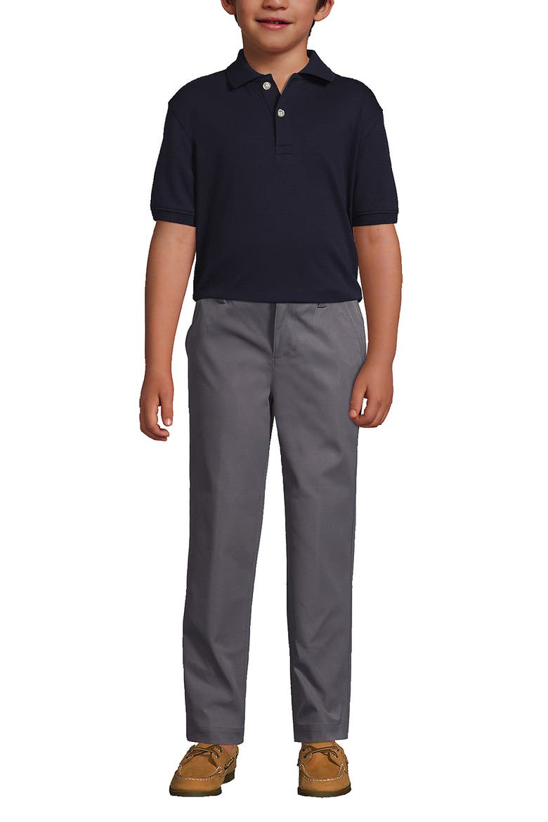 School Uniform Kids Short Sleeve Interlock Polo Shirt, Alternate, color, Classic Navy