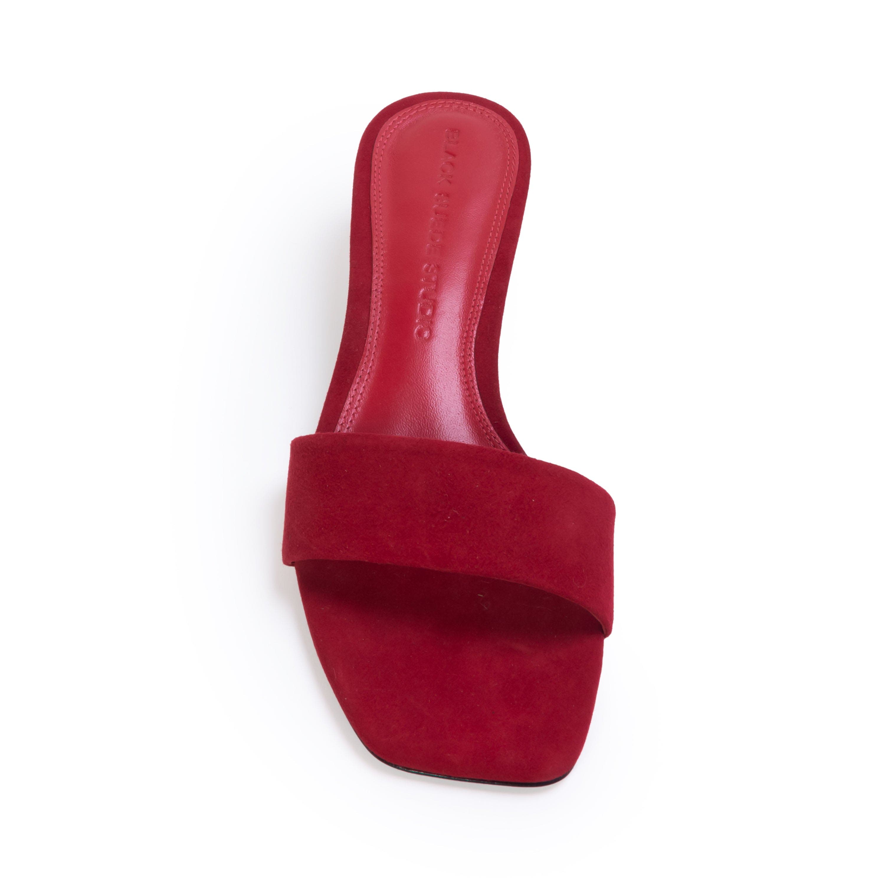 BLACK SUEDE STUDIO Avery 35 Suede, Alternate, color, Cherry Suede