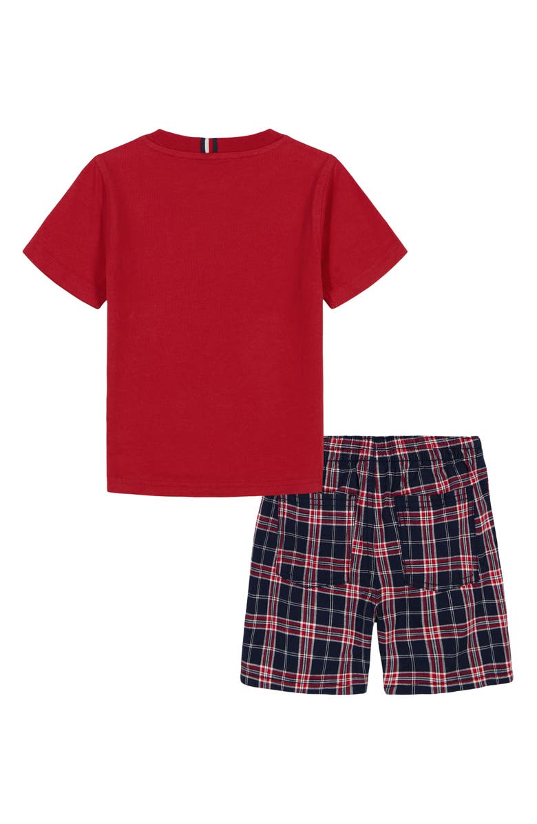 Tommy Hilfiger Logo Graphic T-Shirt & Plaid Shorts Set, Alternate, color,