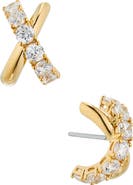 Nadri Twilight Cubic Zirconia Crossover Stud Earrings