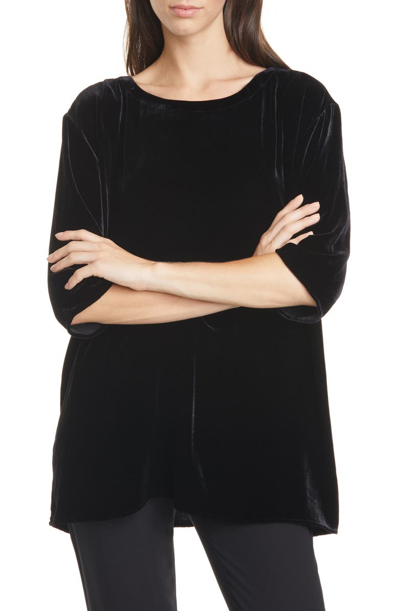 Eileen Fisher Ballet Neck Boxy Top, Main, color,