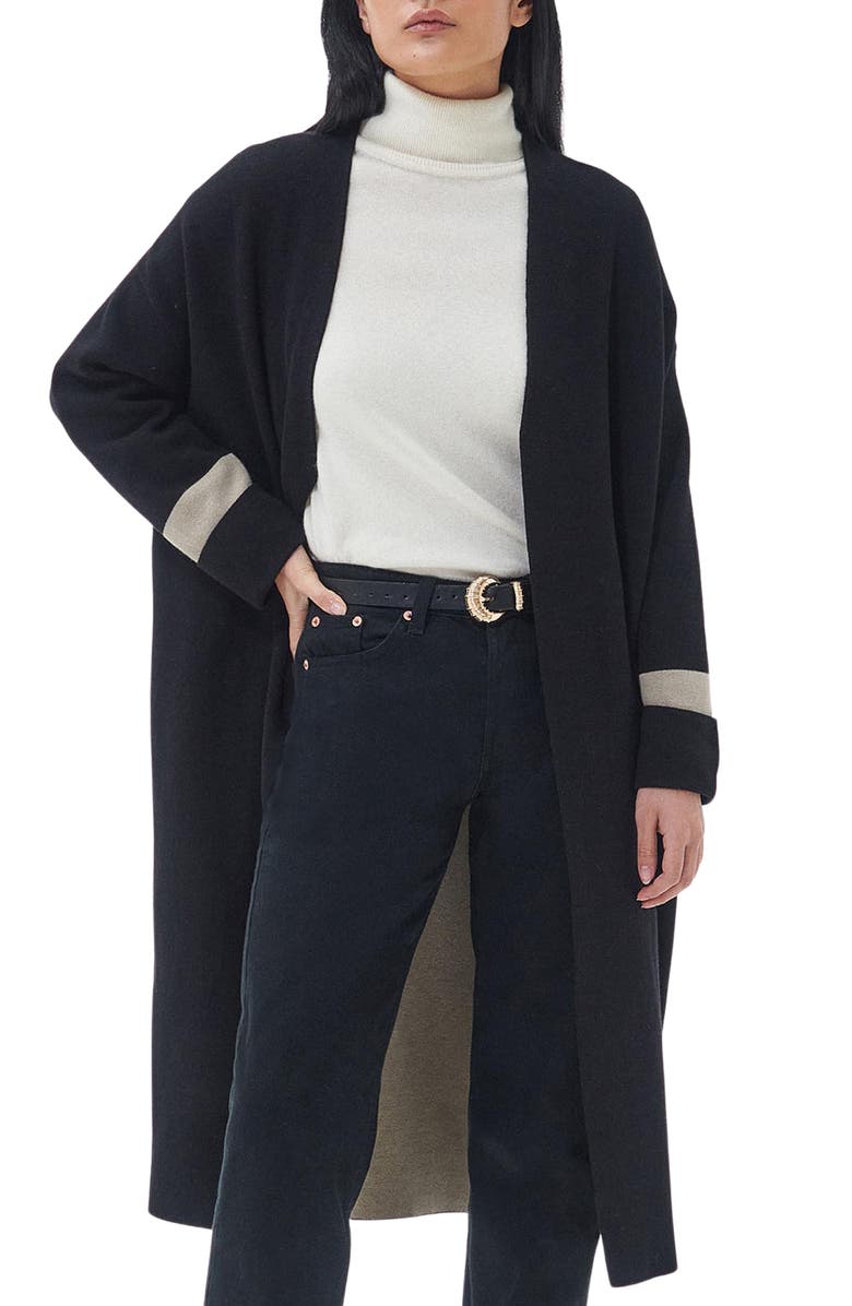 Barbour Coretta Longline Cotton Cardigan, Main, color, 