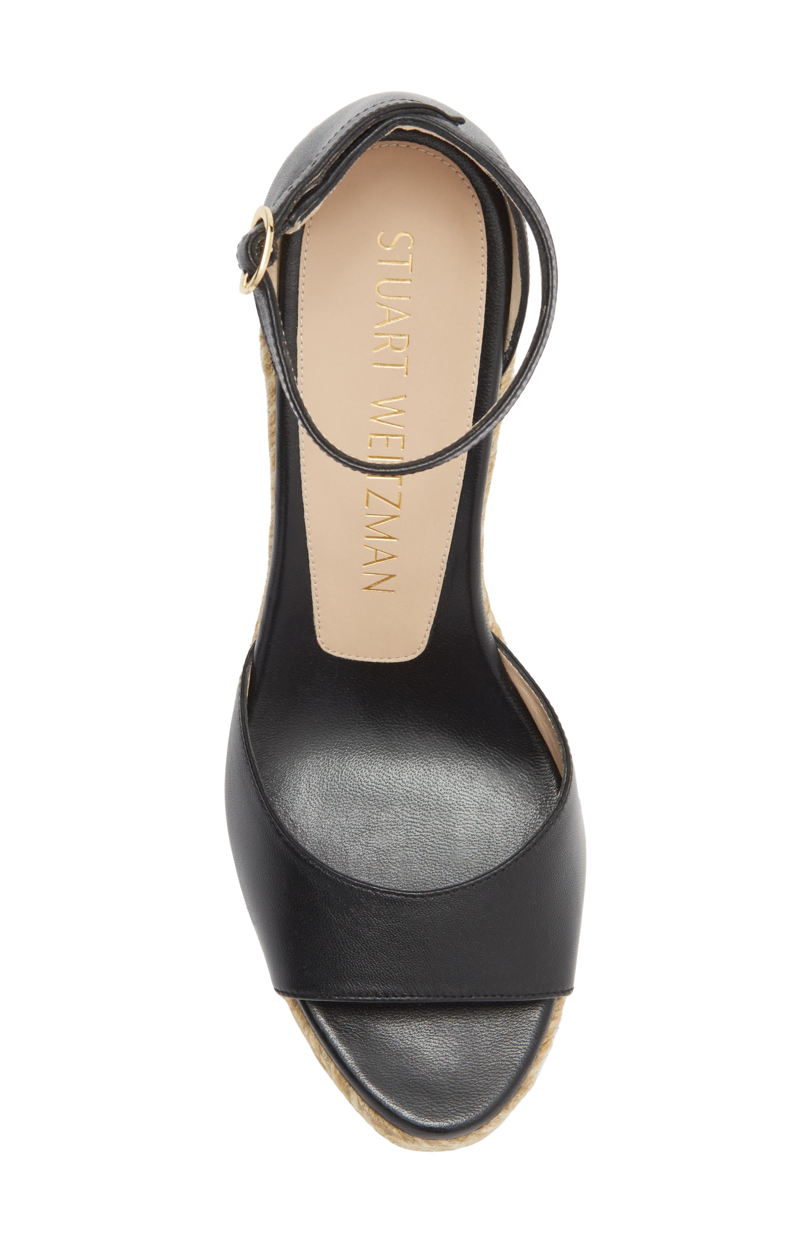 Stuart Weitzman Nudist Curve Espadrille Wedge Sandal, Alternate, color, 