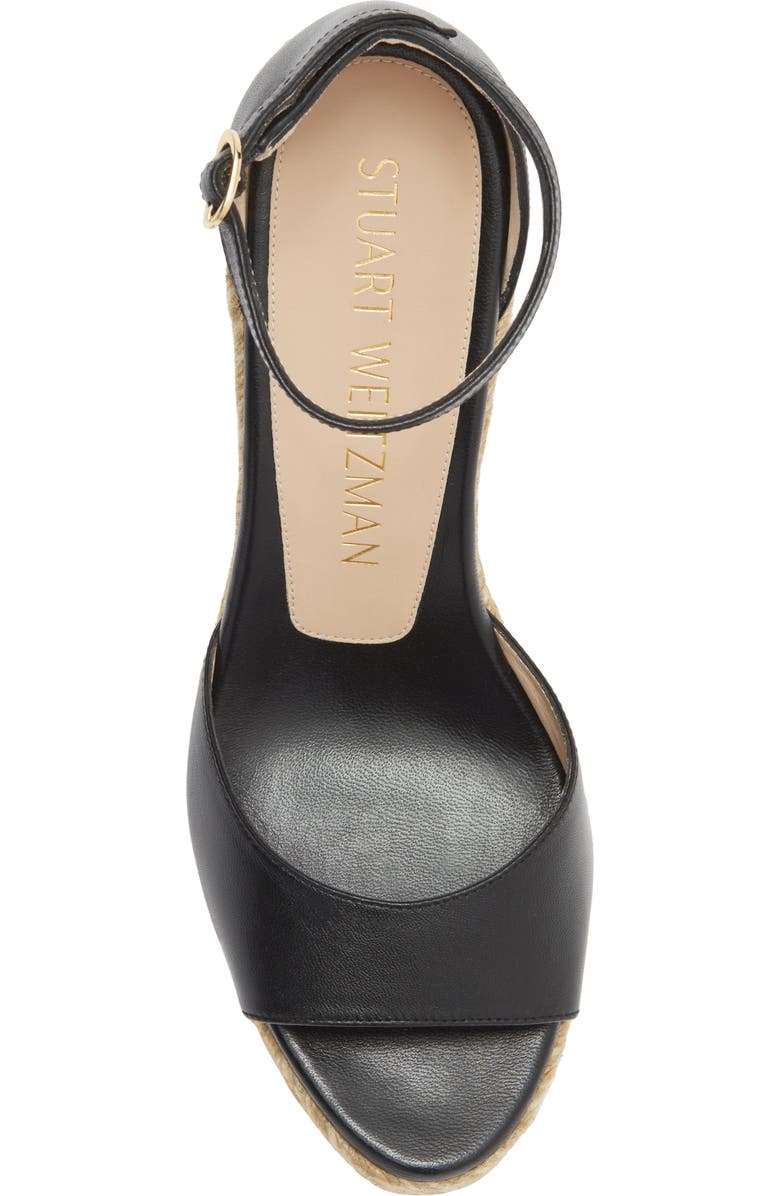 Stuart Weitzman Nudist Curve Espadrille Wedge Sandal, Alternate, color,