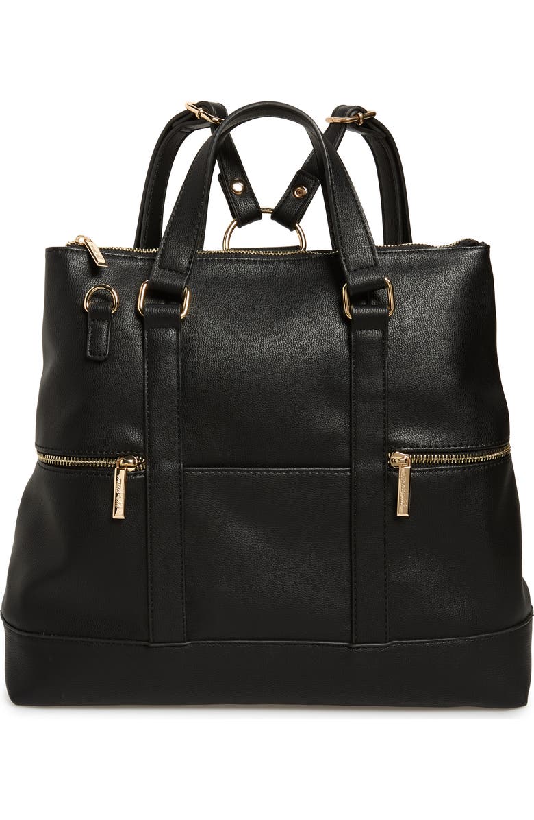 Mali + Lili Samantha Large Vegan Leather Convertible Backpack, Main, color,