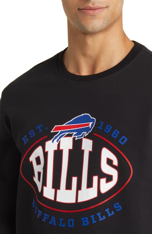 Hugo Boss Boss X Nfl Crewneck Sweatshirt In Buffalo Bills Black