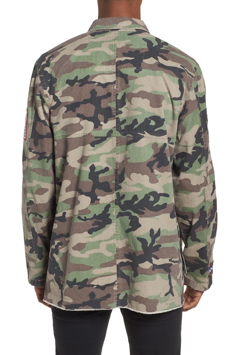 Military Patch Jacket, Alternate, color, BROWN GREEN CAMO