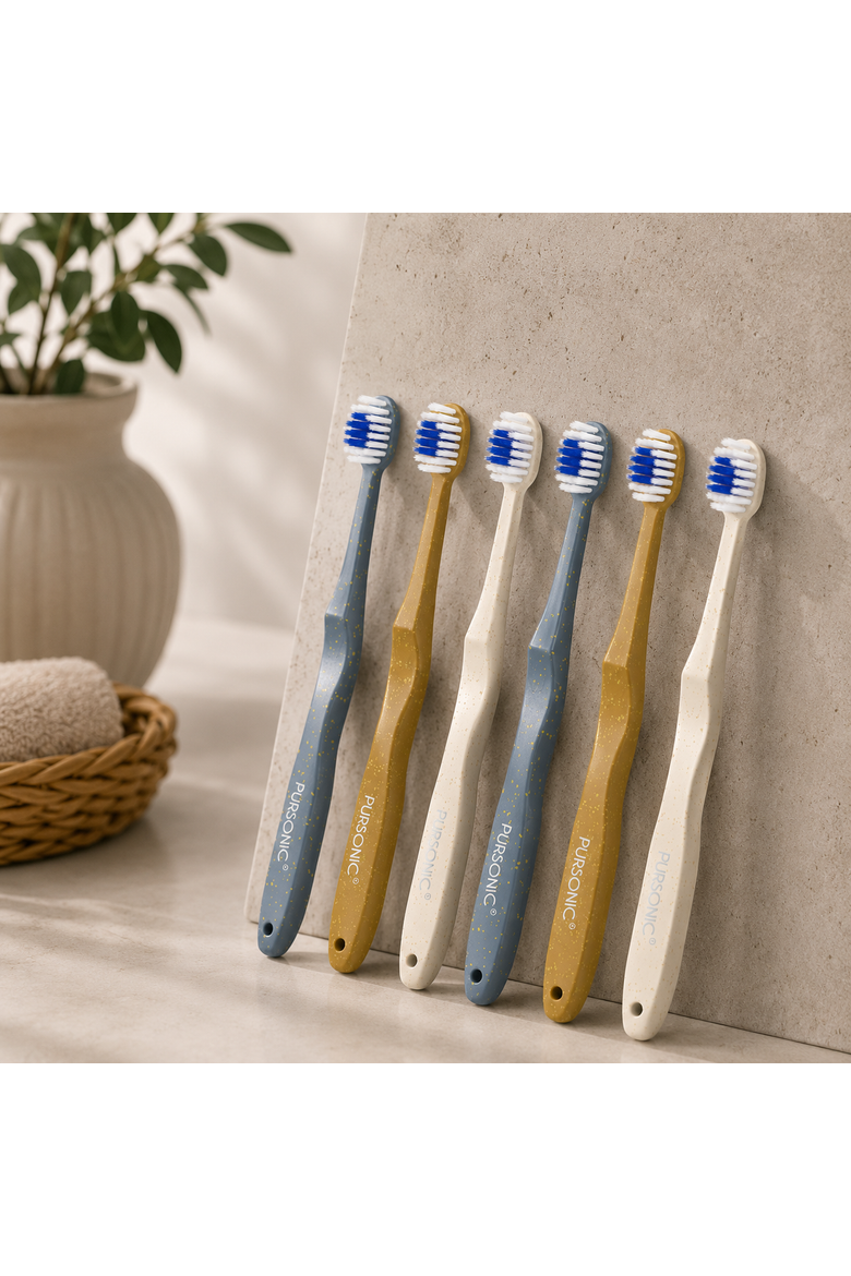 100% Eco-friendly Cedarwood Toothbrushes, Alternate, color, Brown