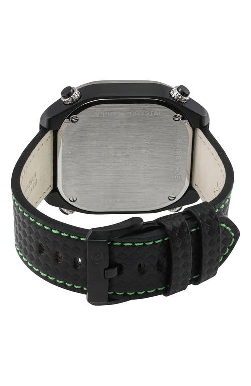 Gv2 Quattro Zone Leather Strap Watch, 54mm In Black Multi