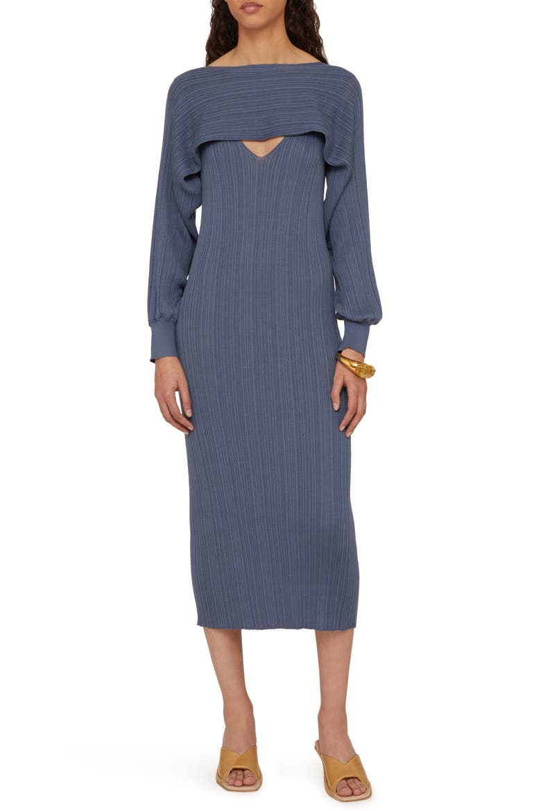 Plissé Cotton & Silk Shrug, Main, color, VANIGLIA