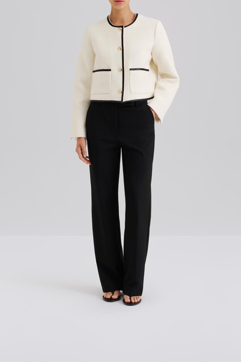 Ninette Dressed Wool Jacket, Alternate, color, Vanilla