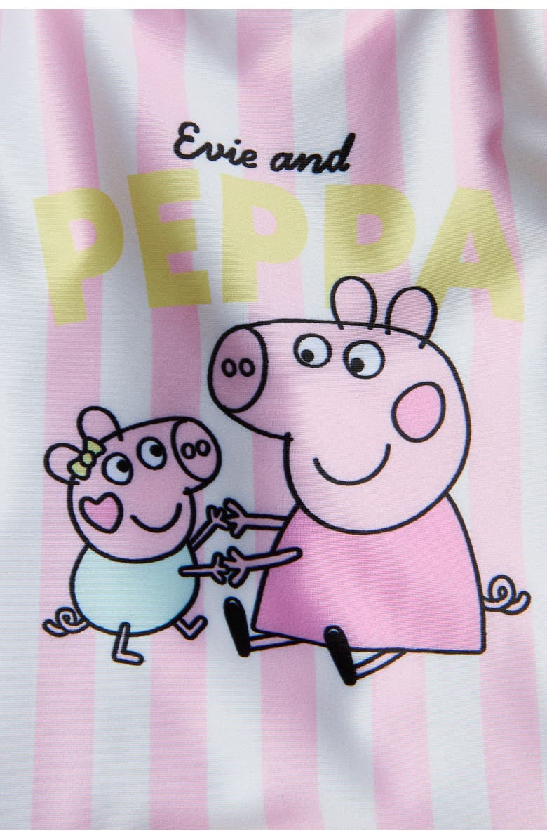 H&M Printed Swimsuit, Alternate, color, Pink/Peppa Pig
