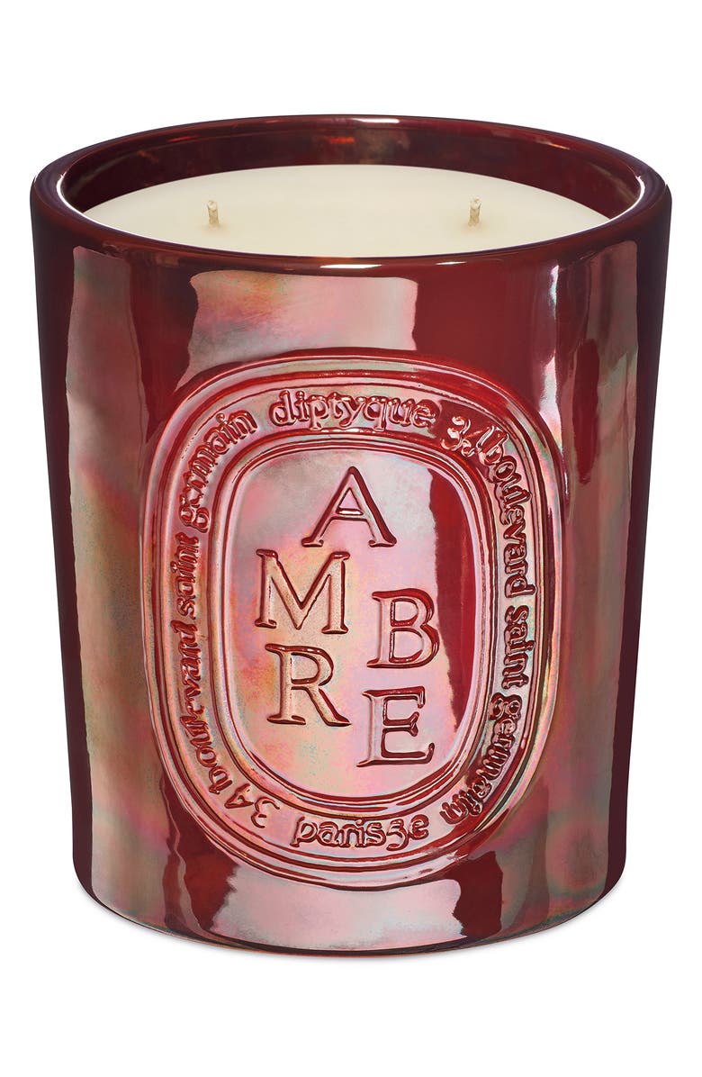 Diptyque Le Ambre Large Candle, Main, color,