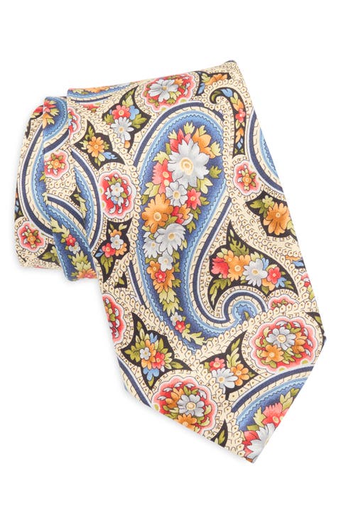 Paisley Floral Silk Tie