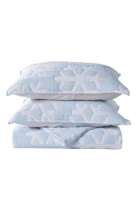 Matelass Snowflake Quilt Set