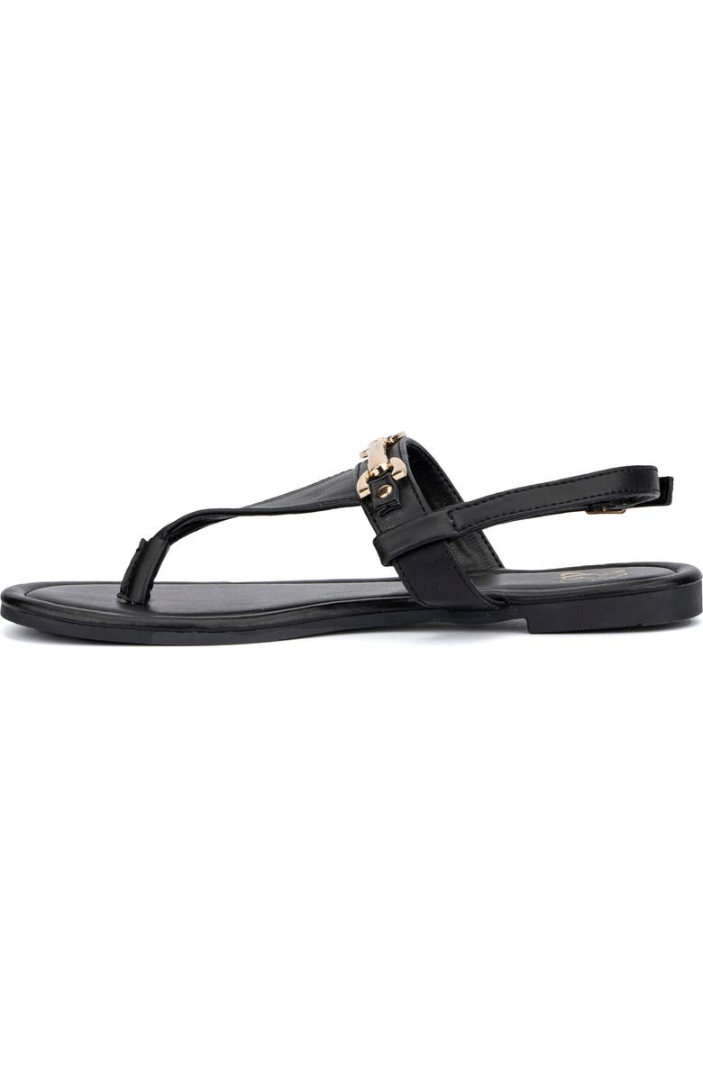 NEW YORK AND COMPANY Angelica Thong Sandal, Alternate, color, Black