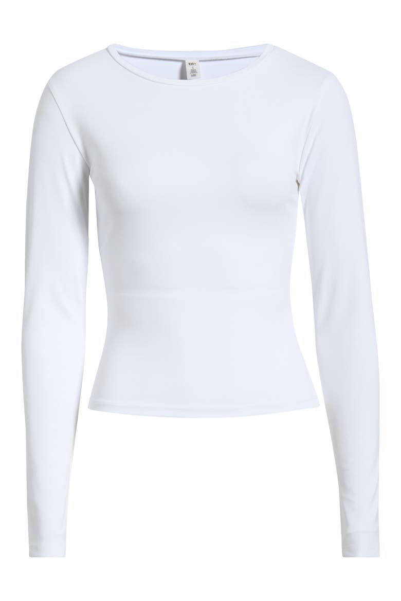Smooth Fit Long Sleeve Crewneck T-Shirt, Main, color, WHITE