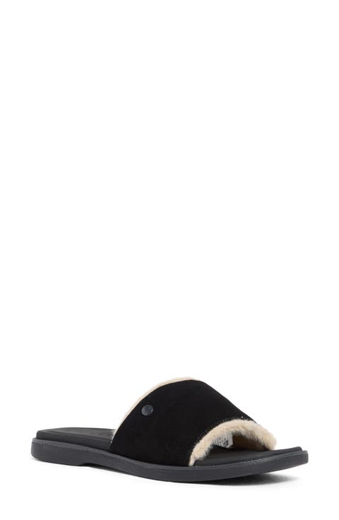 Sunny Arrianah Cozy Faux Shearling Lined Slide Sandal (Women)