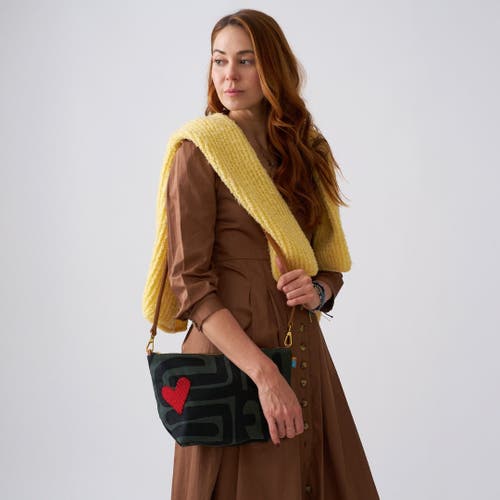 Ubuntu Life Xlarge Convertible Pouch With Red Beaded Heart
