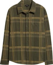 Vince Plaid Knit Shirt Jacket