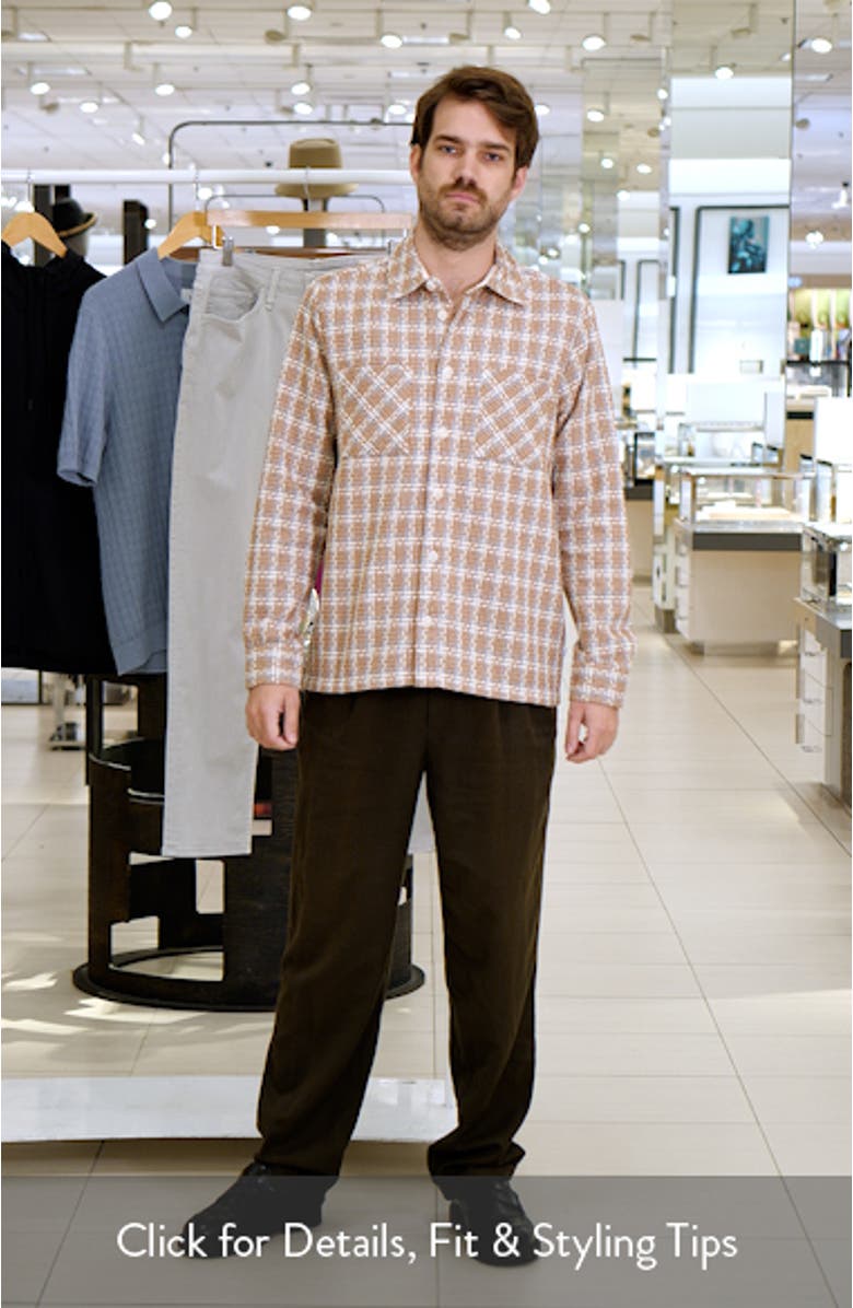 Whiting Plaid Recycled Cotton Blend Shirt Jacket, sales video thumbnail