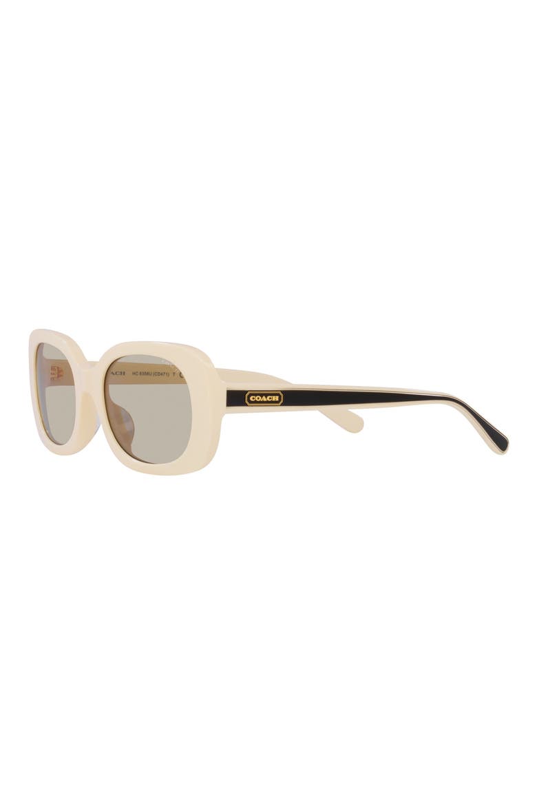 54mm Oval Sunglasses, Alternate, color, IVORY/GREY