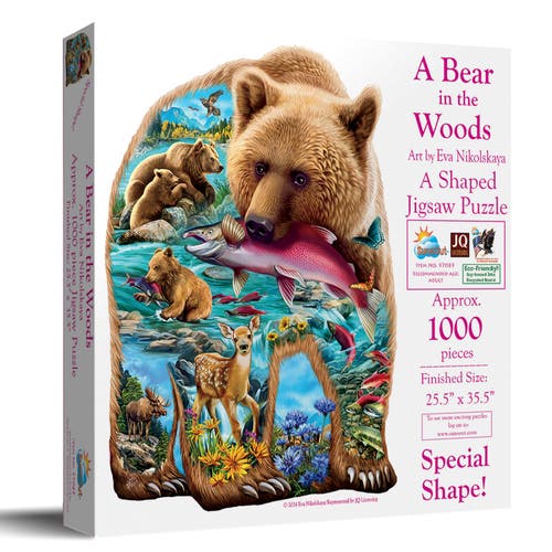 Sunsout A Bear in the Woods 1000 piece Jigsaw Puzzle for Adults Special Shape in Multicolor  product