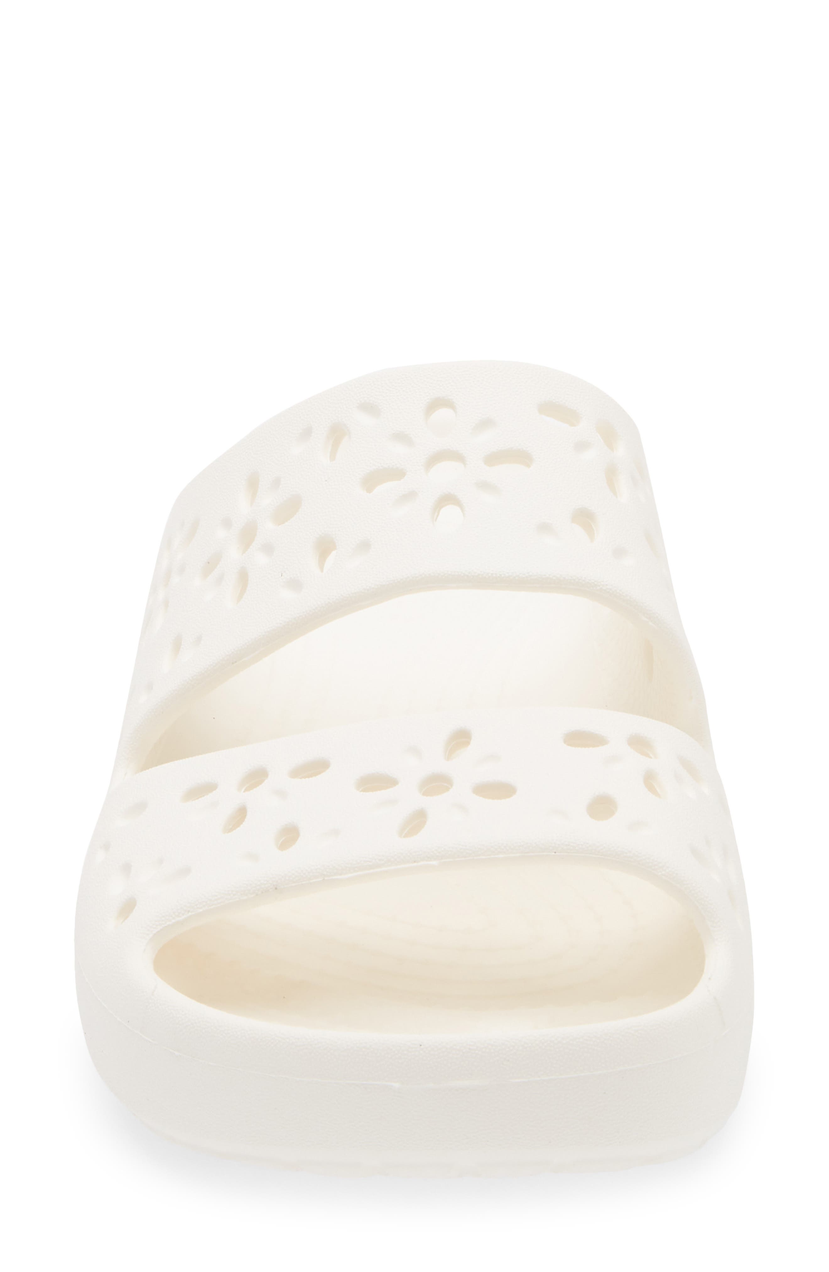 CROCS Classic Floral Cutout Slide Sandal, Alternate, color, 