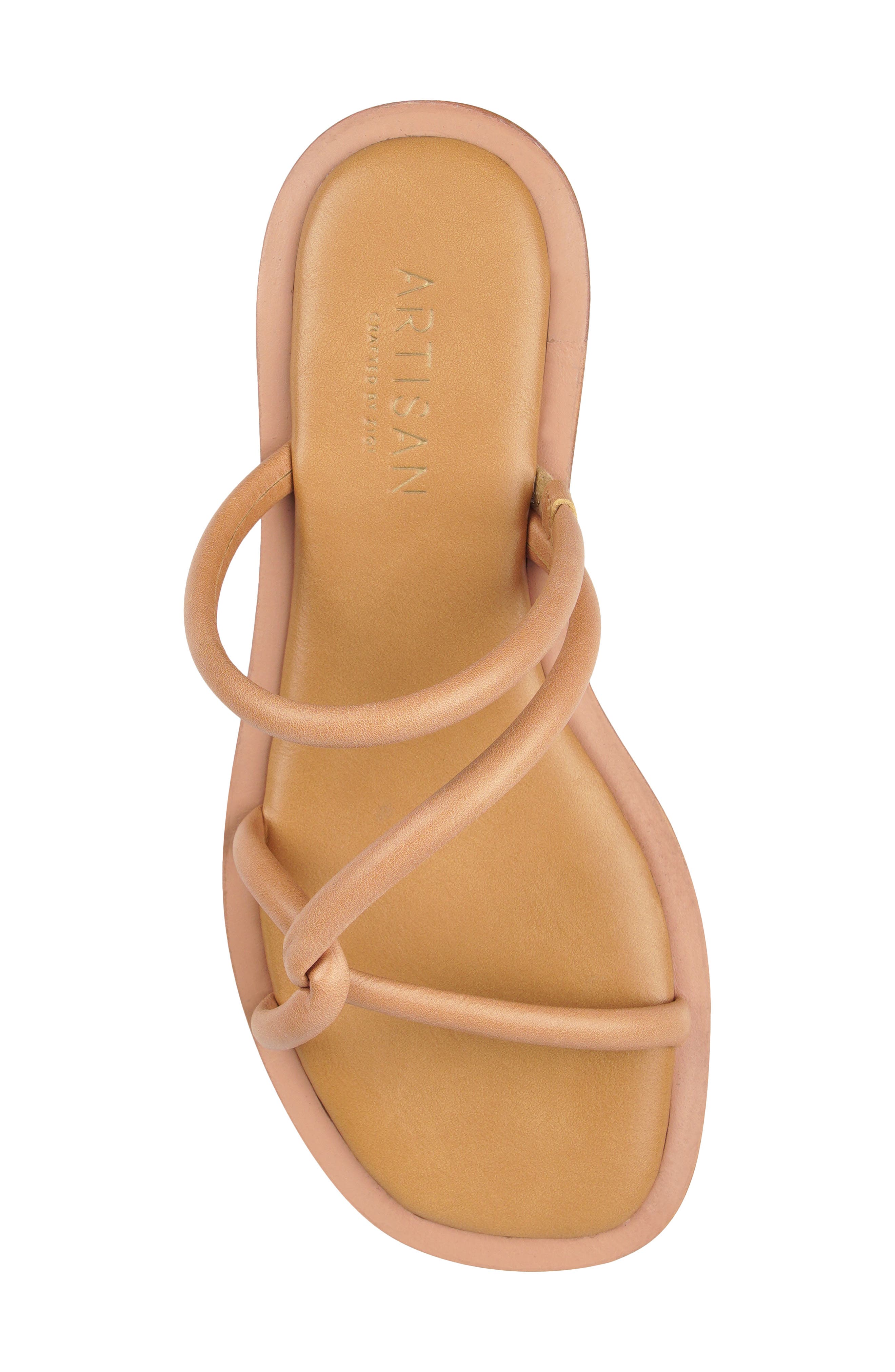 Bax Leather Slide Sandal, Alternate, color, TAN LEATHER